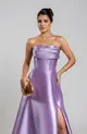 VESTIDO LONGO ZIBELINE TOMARA QUE CAIA TRANÇADO COSTAS
