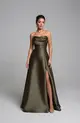 VESTIDO LONGO ZIBELINE TOMARA QUE CAIA TRANÇADO COSTAS