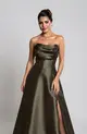 VESTIDO LONGO ZIBELINE TOMARA QUE CAIA TRANÇADO COSTAS
