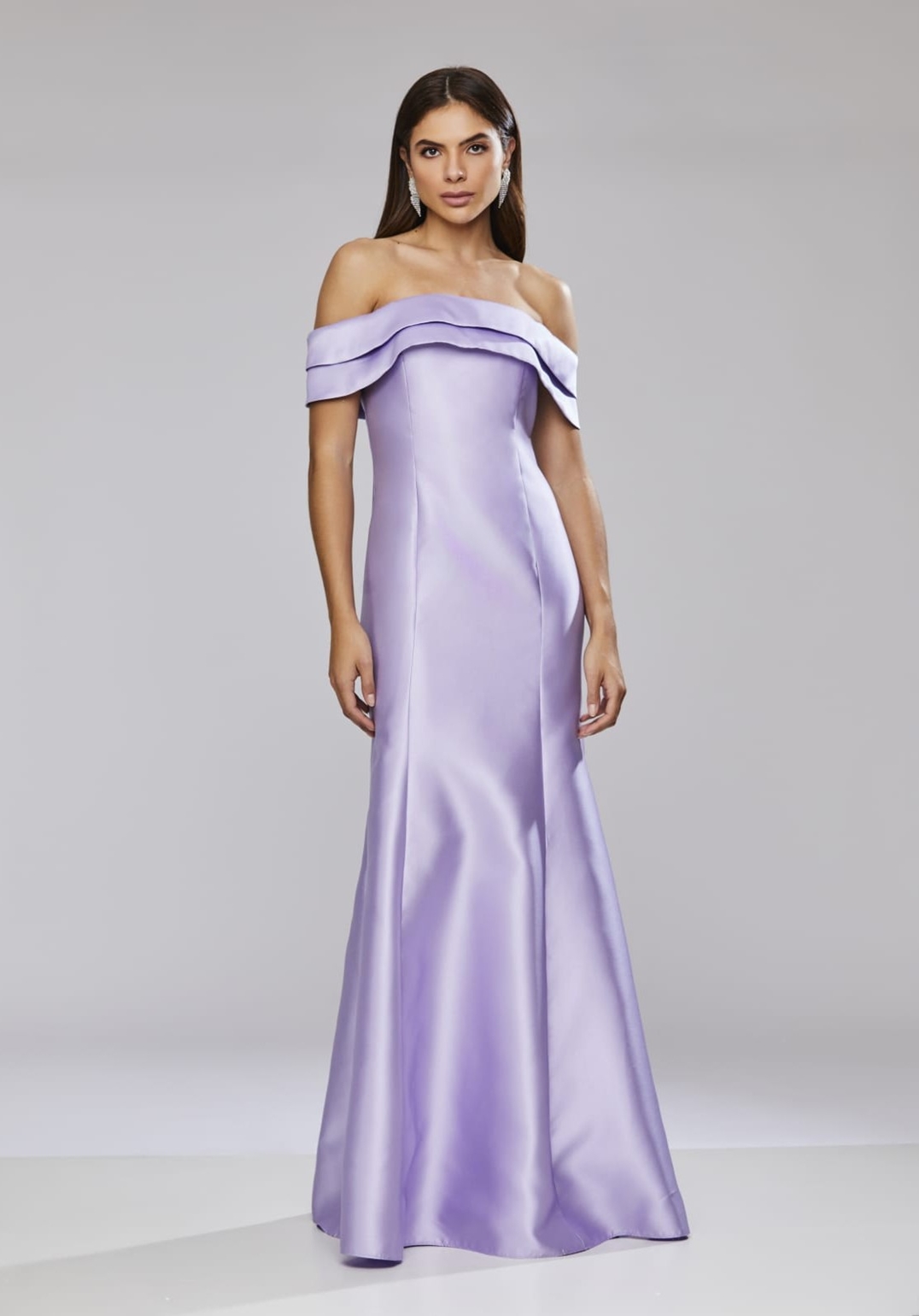 VESTIDO LONGO ZIBELINE OMBRO A OMBRO - VESTIDO LONGO ZIBELINE OMBRO A ...
