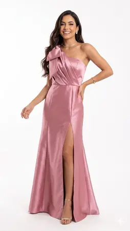 VESTIDO LONGO ZIBELINE PREGAS BUSTO