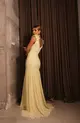 VESTIDO LONGO CHIFFON REGATA FLORES OMBRO SORI