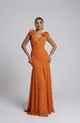 VESTIDO LONGO CHIFFON REGATA FLORES OMBRO SORI