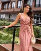 VESTIDO LONGO MALHA ALCINHA COM BRILHO