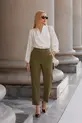 CALÇA ALFAIATARIA CREPE BOTÃO BOLSO