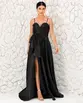 VESTIDO LONGO ZIBELINE ALÇA FINA FENDA LAÇO NA CINTURA