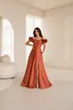 VESTIDO LONGO ZIBELINE FLOR NA ALÇA TRANÇADO NAS COSTAS