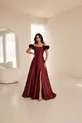 VESTIDO LONGO ZIBELINE FLOR NA ALÇA TRANÇADO NAS COSTAS