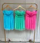 VESTIDO CURTO TOMARA QUE CAIA TULE COM POÁ COM FLOR NO BUSTO