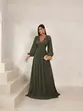 VESTIDO LONGO MANGA LONGA PLISSADO RENDA DECOTE V