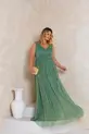 VESTIDO LONGO LUREX ALÇA GROSSA COM CAPA