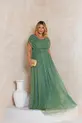 VESTIDO LONGO LUREX ALÇA GROSSA COM CAPA
