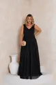 VESTIDO LONGO LUREX ALÇA GROSSA COM CAPA