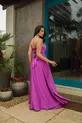 VESTIDO LONGO CETIM TOMARA QUE CAIA COM FAIXA E FENDA