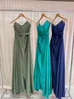 VESTIDO LONGO CETIM TOMARA QUE CAIA COM FAIXA E FENDA