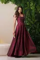 VESTIDO LONGO ZIBELINE COM FAIXA DECOTE QUADRADO
