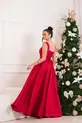VESTIDO LONGO ZIBELINE COM FAIXA DECOTE QUADRADO