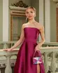 VESTIDO LONGO TOMARA QUE CAIA FAIXA NA CINTURA C/ FENDA