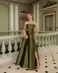 VESTIDO LONGO TOMARA QUE CAIA FAIXA NA CINTURA C/ FENDA