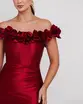 VESTIDO LONGO MALHA PRADA OMBRO A OMBRO COM FLOR