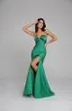 VESTIDO LONGO ZIBELINE TOMARA QUE CAIA C/ CINTO E FENDA