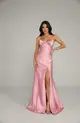 VESTIDO LONGO ZIBELINE TOMARA QUE CAIA C/ CINTO E FENDA