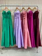 VESTIDO LONGO ZIBELINE TOMARA QUE CAIA C/ CINTO E FENDA