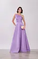 VESTIDO LONGO ZIBELINE TOMARA QUE CAIA ASSIMETRICO