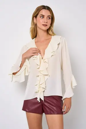 BLUSA MANGA LONGA AMARRAÇÃO NA FRENTE