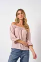 BLUSA OMBRO A OMBRO EM CREPE MUSSELINE