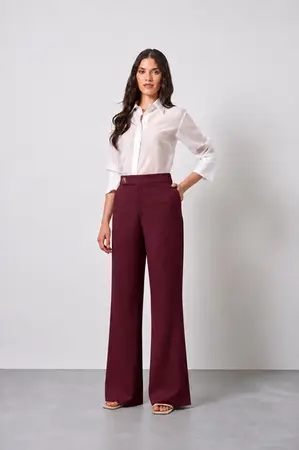 CALÇA PANTALONA EM CREPE ZURIQUE