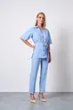 CONJUNTO PARKA COM FAIXA E CALÇA EM VISCOSE