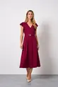 VESTIDO MIDI COM CINTO EM VISCOSE MILANO