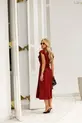 VESTIDO MIDI COM CINTO EM VISCOSE MILANO
