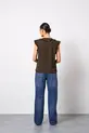 BLUSA COM DECOTE V EM CREPE MUSSELINE