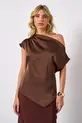 BLUSA OMBRO CAIDO EM SATIN ATENAS