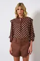 BLUSA DE MANGA LONGA EM CHIFFON DURAND