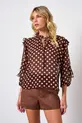 BLUSA DE MANGA LONGA EM CHIFFON DURAND