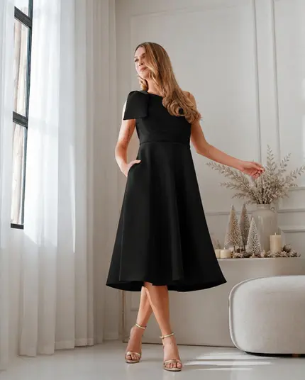 VESTIDO MIDI ZIBELINE UM OMBRO SÓ LAÇO NO OMBRO