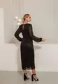 VESTIDO MIDI MANGA LONGA COM GLITTER