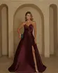 VESTIDO LONGO ZIBELINE TOMARA QUE CAIA DECOTE V C/ FENDA