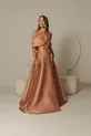 VESTIDO LONGO ZIBELINE OMBRO A OMBRO COM FENDA