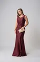 VESTIDO LONGO MALHA ALÇA GROSSA DECOTE NAS COSTAS