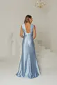 VESTIDO LONGO MALHA DRAPEADO NA FRENTE ALÇA GROSSA C/ FENDA