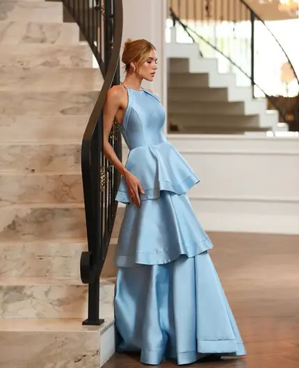 VESTIDO LONGO ZIBELINE CAMADAS
