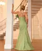 VESTIDO LONGO TAFETA DOBRADURA FRENTE