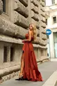 VESTIDO LONGO TAFETA TOMARA QUE CAIA MEIA TAÇA