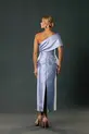 VESTIDO MIDI ZIBELINE PALA OMBRO