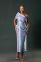 VESTIDO MIDI ZIBELINE PALA OMBRO
