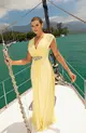 VESTIDO LONGO CHIFFON APLICAÇÃO STRASS
